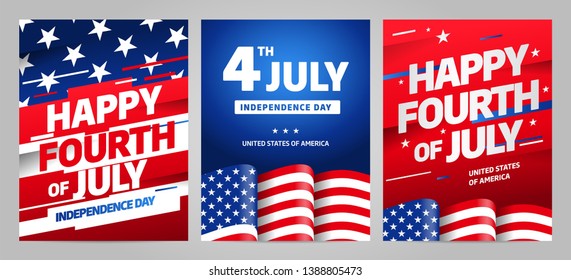 Happy independence day 4 th july, United states of america day. Layout design template for independence day.