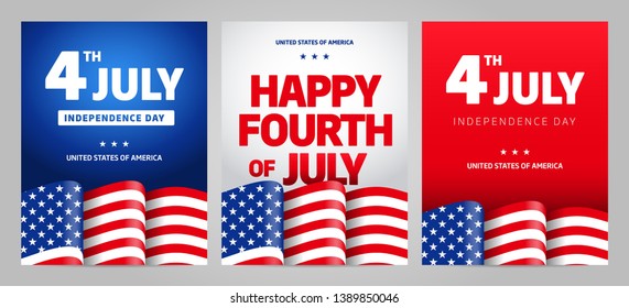 Happy independence day 4 th july, United states of america day. Layout design template for independence day.