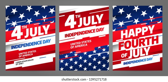 Happy independence day 4 th july, United states of america day. Layout design template for independence day.