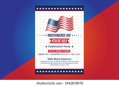 Happy independence day 4 th july, United states of america day. United states of america independence day. 4th july Happy independence day flyer design template. USA symbol, fourth of july Independenc