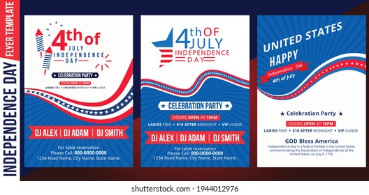 Happy independence day 4 th july, United states of america day. United states of america independence day. 4th july Happy independence day flyer design template. USA symbol, fourth of july Independenc