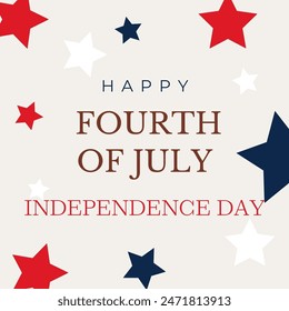  Happy Independence Day 4. Juli, United States of America Day. Social Media Post Layout Design Vorlage für Unabhängigkeitstag Social Media. 