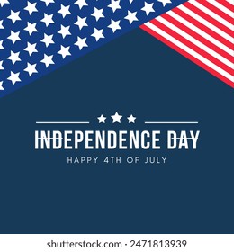  Happy independence day 4 Th July, United states of America day. Social media post Layout design template for independence day social media. 