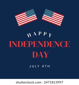  Happy independence day 4 Th July, United states of America day. Social media post Layout design template for independence day social media. 