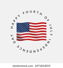  Happy independence day 4 Th July, United states of America day. Social media post Layout design template for independence day social media. 