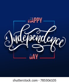 
Happy Independence day 4 th july. Greeting card for Independence day of America. Happy independence day of USA , Fourth of July . Vector illustration. 
