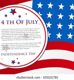 Happy Independence Day 4th of July abstract American flag  background and cards in vector format, EPS 10.  Can be use as banner, poster and flyer.