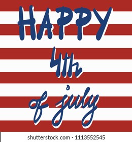 Happy independence day, 4th of July poster in vector,