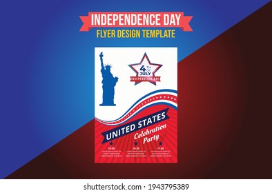 Happy independence day 4th july, United states of america day. United states of america independence day. 4th july Happy independence day flyer design template. USA symbol, fourth of july Independence