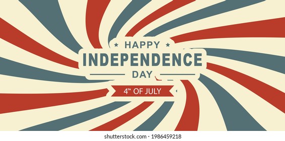 happy independence day 4th of july with american flag background for banner