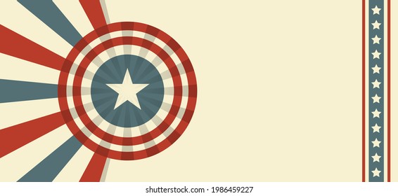 happy independence day 4th of july with american flag background for banner