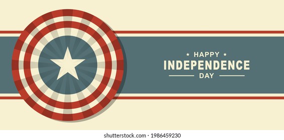 happy independence day 4th of july with american flag background for banner