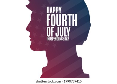 Happy Independence Day. 4th of July. Holiday concept. Template for background, banner, card, poster with text inscription. Vector EPS10 illustration