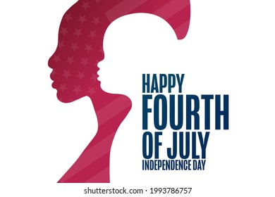 Happy Independence Day. 4th of July. Holiday concept. Template for background, banner, card, poster with text inscription. Vector EPS10 illustration