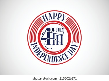 Happy Independence Day, 4th of July national holiday. Lettering text design vector illustration