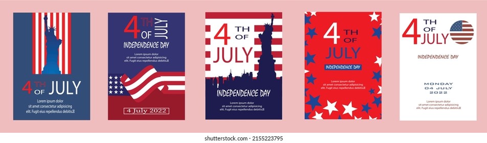 Happy independence day 4th July, United states of America day. United states of America independence day. 4th July Happy independence day flyer design template. USA symbol