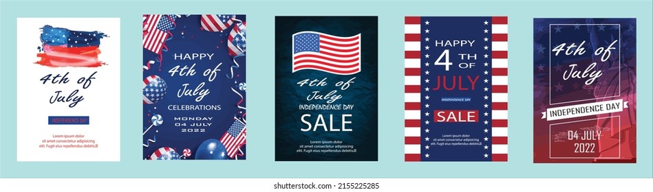 Happy Independence Day 4th July, United States Of America Day. United States Of America Independence Day. 4th July Happy Independence Day Flyer Design Template. USA Symbol