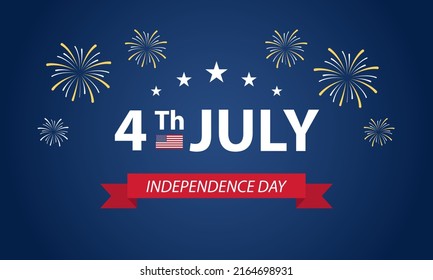 Happy Independence day, 4th July national holiday. Vector illustration background, web banner.