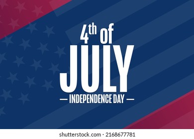 Happy Independence Day. 4th of July. USA. Holiday concept. Template for background, banner, card, poster with text inscription. Vector EPS10 illustration