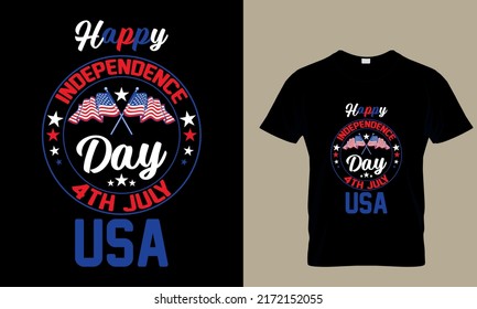 HAPPY INDEPENDENCE DAY 4th JULY USA CUSTOM T-SHIRT.