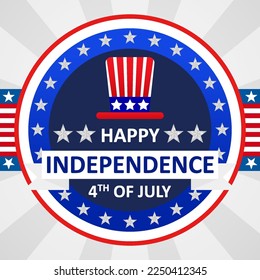 happy independence day 4th of july social media instagram template american hat