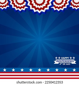 happy independence day 4th of july social media instagram template copy space text area