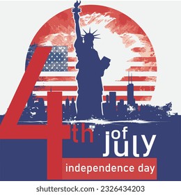 Happy Independence Day, the 4th of July national holiday. vector illustration