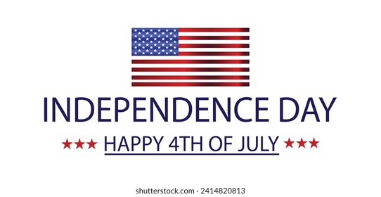 Happy Independence Day 4th Of July Usa Text Design