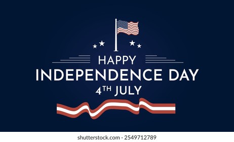 Happy Independence Day 4th of July Celebration Banner Template
