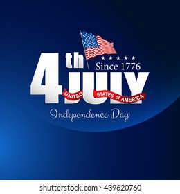 Happy independence day 4th july.Vector
