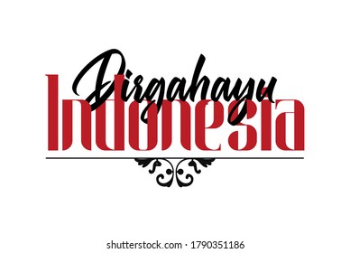 Happy Independence Day 75th Dirgahayu Indonesia Stock Vector (Royalty ...