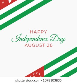 happy independence day of abkhazia  vector layout design with text and national flag on a white background for banner, poster, flyer, presentation
