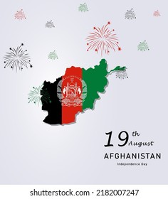 Happy Independence Day of Afghanistan Vector Illustration with Flag. 19th August Celebration of Independence Day