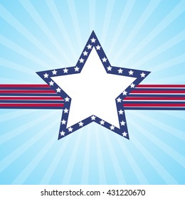 Happy Independence day of America, beautiful illustration or greeting card for fourth of July.