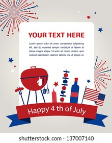 HAPPY independence day of america, card or invitation template