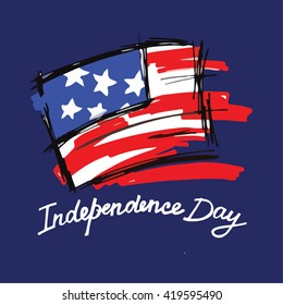 Happy Independence day of America card vector. 4th of July. Vector illustration.