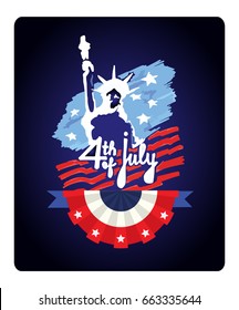 Happy Independence day of America card vector. 4th of July. Vector illustration.