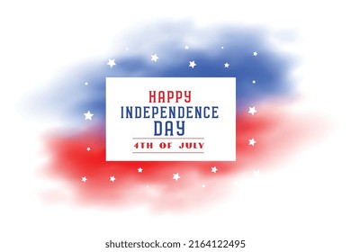 happy independence day of america in cloudy smoke style