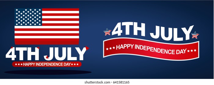 Happy independence day America, Fourth of July United States of America Flag on independence day vector. America independence day banner and facebook cover. 4th July celebrations. 