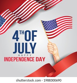 happy independence day America greetings. vector illustration design