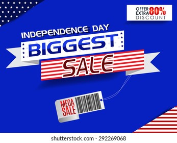 Happy Independence day of America vector illustration.