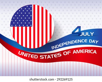 Happy Independence day of America vector illustration.