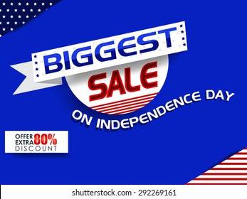 Happy Independence day of America vector illustration.