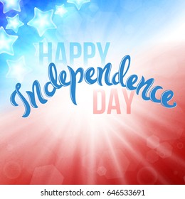 Happy Independence Day of America. Vector illustration.