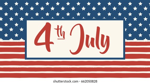 Happy Independence Day, American banners for 4th of July