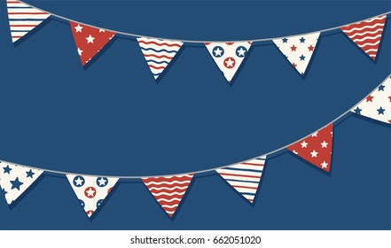 Happy Independence Day, American banners for 4th of July