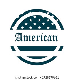 happy independence day, american flag lettering national design vector illustration silhouette style icon