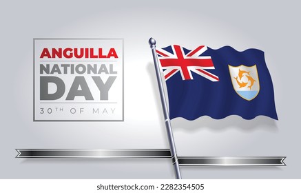Happy independence day Anguilla Vector Template Design