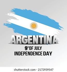 happy independence day Argentina 9th of July greetings. vector illustration design.