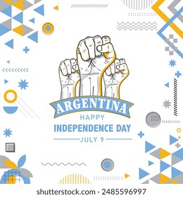 happy independence day Argentina illustration of poster, banner , template design